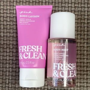 PINK Fresh & Clean Minis Body Mist and Lotion